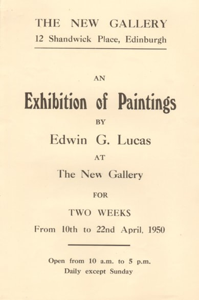 Edwin G Lucas exhibition poster 1950